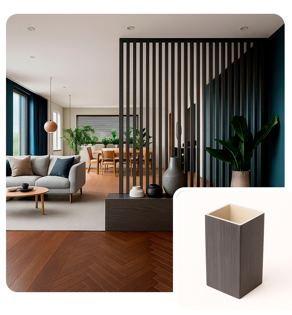 Viga WPC Interior Decorativa Viga WPC Interior Decorativa